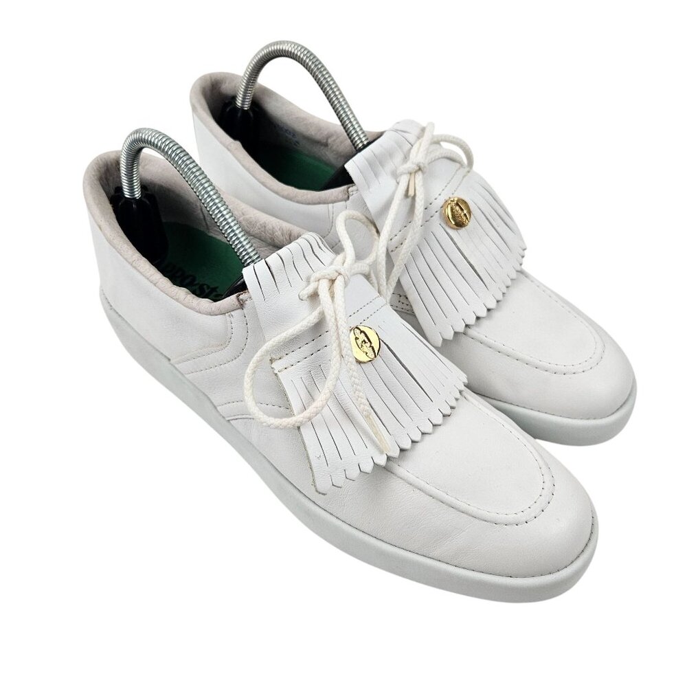 Pro Stags Golf Shoes Women 10N Osceola Lace Up Fringe White Softspikes
